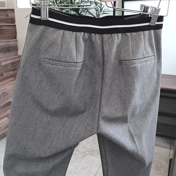 Zara 1960s Style Cigarette Ankle Pant in Grey/Black/White Size M - 26 / 27 - Picture 5 of 6